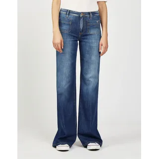 GANG Bootcut-Jeans »94 JESSI FLARED« im angesagten Leo Muster, blau