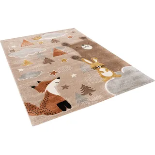 Pergamon Kinder Teppich Maui Kids Fuchs und Bär Braun 200x290cm