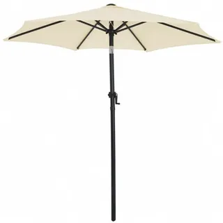 Sonnenschirm Park Weiß Pol Mitte Durchmesser M 2,40 Hexagonal Tisch