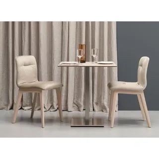 Bartisch Tiffany 70 x 70 cm oder 70 cm rund - Farben im unteren Bereich wählbar, Gestell Stahl, Tischplatte HPL