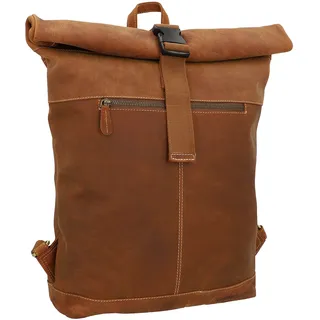 Gusti Leder Rucksack Mattis - Handgefertigter Rolltop Lederrucksack Herren & Damen - Vintage Rucksack Leder Damen & Herren mit Platz für Notebook & Co.