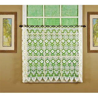 Today's Curtain Medaillon, Makramee-Ebene, 91,4 cm, Ecru, 35 B x 36 L
