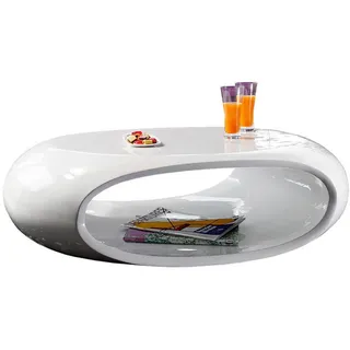 SalesFever Coffeetable Weiß Kunststoff 100 x 32 x 70 cm