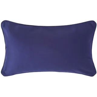 Homescapes Kissenhülle dunkelblau 30/50 cm, 100% Baumwolle , Textil , Uni , Rechteckig , 30x50 cm , Oeko-Tex® , Heimtextilien, Bezüge, Kissenbezüge