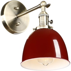 Yosoan Wandleuchte Antik Deko Design innen Wandbeleuchtung Vintage Industrie Loft-Wandlampen Wandbeleuchtung (Rot)