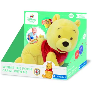 Clementoni Plüschfigur "Baby Winnie Puuh - Krabbel mit mir" mit Tierlauten und Melodien, gelb