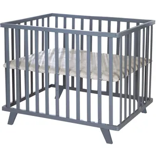 roba Laufgitter 75x100 cm Baby, grau anthrazit Laufställe Laufgitter, mit Laufgittereinlage Greyish gesteppt