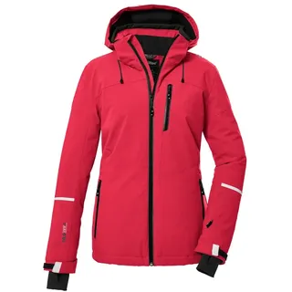 KILLTEC Damen Skijacke/Funktionsjacke mit abzippbarer Kapuze und Schneefang KSW 81 WMN SKI JCKT, modern red, 42,