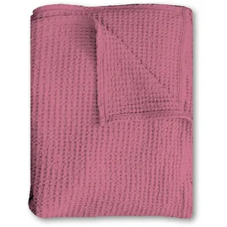 sleezzze Waffelpiqué Kuscheldecke 75 x 120 cm Rosa