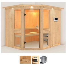 Bild von Sauna »Aline 3«, (Set), 9-kW-Ofen mit externer Steuerung beige