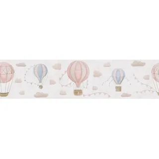 A.S. Création A.S. Creation Vlies-Bordüre Ballons 5 m x 0,13 m Beige-Rosa-Blau FSC®