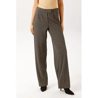 Anzughose ANISTON CASUAL, Damen, Gr. 36, N-Gr, grau, beige, anthrazit, Jersey, Obermaterial: 62% Polyester, 33% Viskose, 5% Elasthan, Jacquardmuster, gemustert, figurumspielend lang, Hosen Anzughose, im dezenten Zick-Zack-Muster - NEUE KOLLEKTION