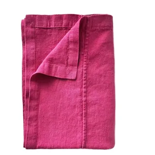 JOWOLLINA Bettüberwurf Tagesdecke Rasa aus 100% Leinen Stonewashed (Berry, 260x280 cm)
