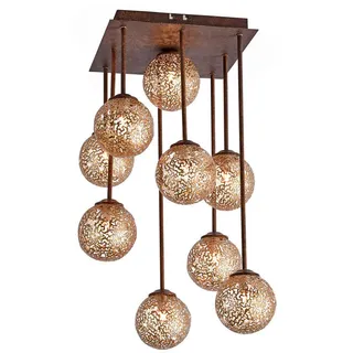 Paul Neuhaus Greta 9-flg. 31 cm kugelförmig rostfarben Stahl