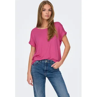 Only T-Shirt "ONLMOSTER – Kurzarmshirt mit Aufschlag und klassischem Look", Damen, Gr.