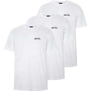 T-Shirt ELLESSE "AZZINI TEE (3 PACK)", Herren, Gr. XL, weiß, Single Jersey, Obermaterial: 100% Baumwolle, Rundhals, Shirts T-Shirt, 3er-Pack, Kurzarm, mit Rundhalsausschnitt, aus Baumwolle