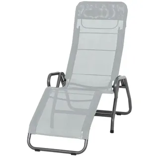 Siena Garden Bito Klappliege 139 x 72 x 118 cm Hellgrau