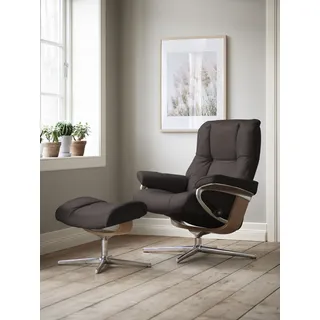 Stressless® »Mayfair« Set, Relaxsessel mit Hocker, mit Hocker, mit Cross Base, Größe S, M & L, Holzakzent Eiche braun