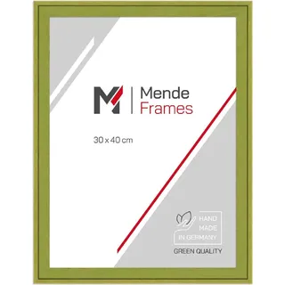 MendeFrames H120 grüner Holz-Effekt Fotorahmen 29,7x42 cm mit Antireflexglas - Grün