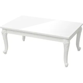 vidaXL Couchtisch Hochglanz-Weiß 100x50x42 cm Holzwerkstoff - Weiß