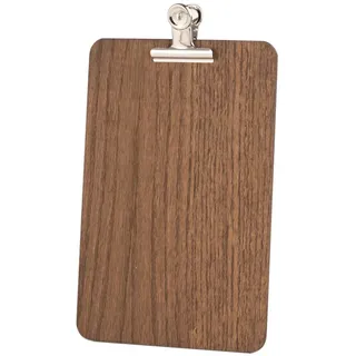 Chalkboards UK Chalkboards UK, Klemmbrett mit abnehmbarem silberfarbenem Clip, Holz, Holz, dunkle Eiche, A5 (26.2 x 18 x 1cm)