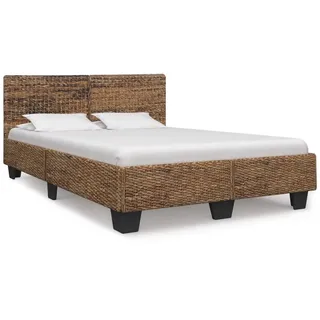 SYFAXTM Bettgestell Natur Rattan 160 x 200 cm - Braun