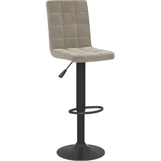 vidaXL Barhocker Hellgrau Samt - Grau