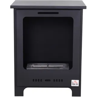 Homcom Ethanol-Kamin 0,9 L Bio-Ethanol-Brenner 3 Stdn. Brenndauer kein Rauch Metall , Schwarz , 30x50x40 cm , Elektrogeräte, Heizgeräte, Elektrokamine