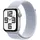 Watch SE GPS 44 mm Aluminiumgehäuse Silber Sport Loop Blau S/M