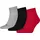 Socken Plain 3P 3er Pack Schwarz/Grau/Rot 39-42