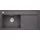 ZENAR XL 6 S-F links Flächenbündig Silgranit felsgrau Handbetätigung 988 x 498 mm