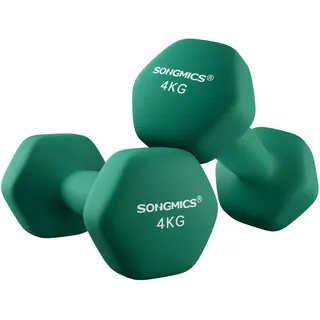 Songmics Kurzhanteln 2er-Set Gymnastikhantel 2 x 4 kg grün
