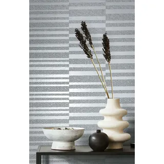 Marburg Tapete Grau Beige Pearl Glänzende Streifen Modern für Wohnzimmer Schlafzimmer Küche 10,05 x 0,53