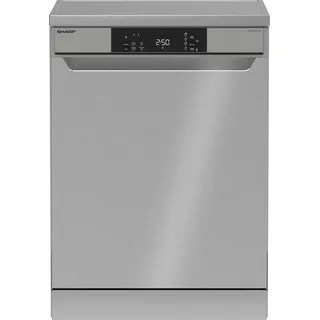 Sharp QW-NA1CF47DS-DE Geschirrspüler (freistehend, 598 mm breit, Silber)