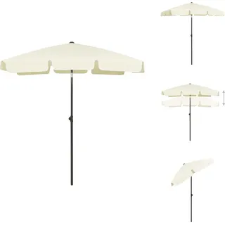 vidaXL Strandschirm Sandgelb 180x120 cm - Sonnenschirme & Sonnenschutze - Gelb