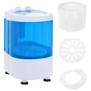 vidaXL Mini-Waschmaschine mit Schleuder und 1 Kammer 2,6 kg - Blau