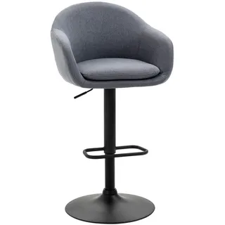 Homcom Barhocker, Leinenimitat, Dunkelgrau , Textil , 54x112x54 cm , Esszimmer, Barmöbel, Barhocker