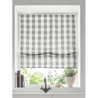 Heine home Raffrollo mit Stangendurchzug grau