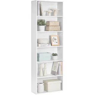 VASAGLE Bücherregal 24 x 60 x 178,5 cm Weiß