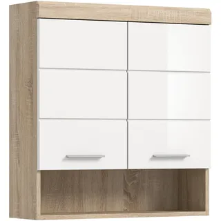 xonox.home Hängeschrank Lambada ca. 74x79 cm Sonoma Eiche/Weiß