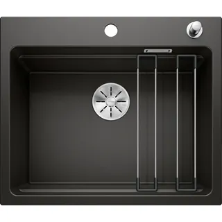 Blanco ETAGON 6 links Einbau von Oben schwarz Handbetätigung 600 x 510 mm