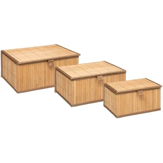 5five simply smart Aufbewahrungskiste 16 cm x 32,8 cm x 25,5 cm 3-tlg. braun