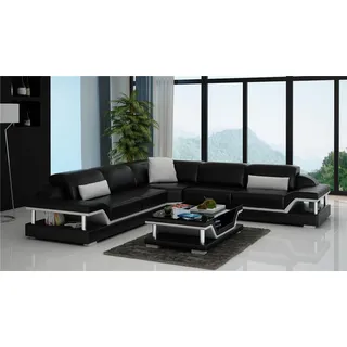 L Form Leder Wohnlandschaft Couch Polster Sitz Ecksofa Sofa Wohnzimmer Sofas Neu - Rot