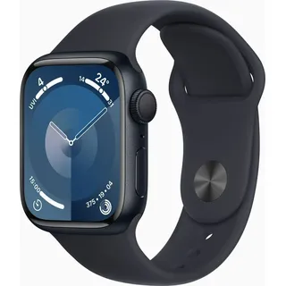 Apple Watch Series 9 GPS 45 mm Aluminiumgehäuse mitternacht, Sportarmband mitternacht M/L