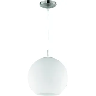 RL Runde Pendelleuchte 1-flg. Ø30 cm Glas opal weiß, nickel matt