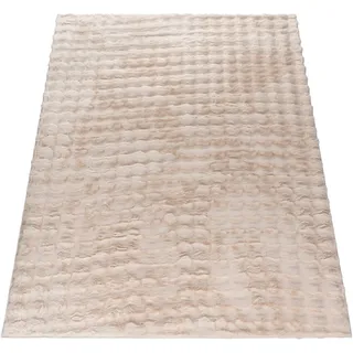 Paco Home Arnheim 741 Hochflorteppich 120 x 160 cm Beige/Weiß