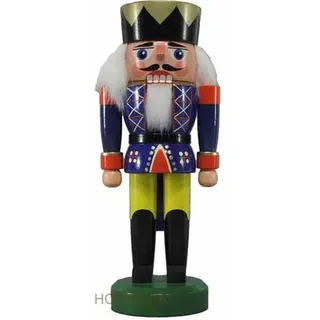 Nussknacker König blau 20cm NEU Nußknacker Figur Erzgebirge Weihnachtsfigur