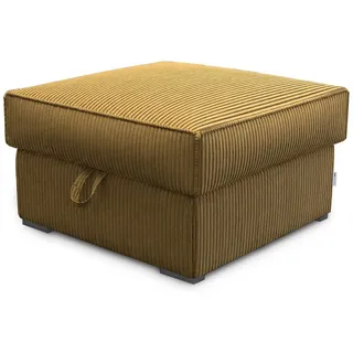 masseno Pouf Fera 65 x 38 x 65 cm Gelb