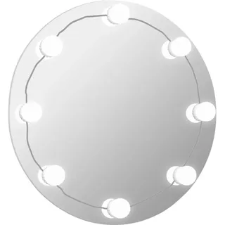 Wandspiegel mit LED-Beleuchtung Rund Glas - Silber