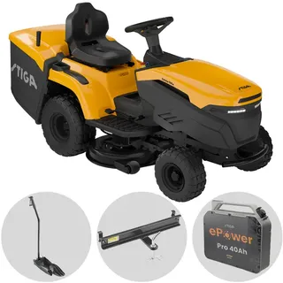 Stiga Estate 598e - Rasentraktor mit 1 ePower Pro 56V/40Ah Akku - Fangkorb und Mulchfunktion